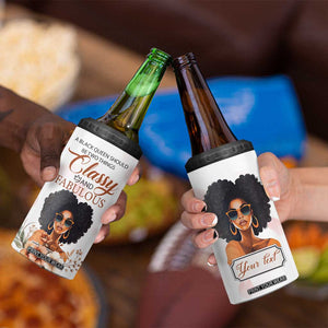 A Black Queen Should Be Two Things Classy And Fabulous 4 in 1 Can Cooler Tumbler Personalized TS04 Print Your Wear