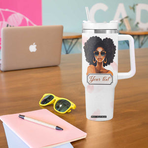 A Black Queen Should Be Two Things Classy And Fabulous Tumbler With Handle Personalized TS04 Print Your Wear