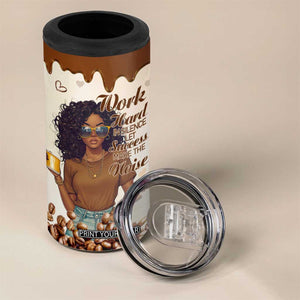 Work Hard In Silence Let Success Make The Noise 4 in 1 Can Cooler Tumbler Personalized TS04 Print Your Wear