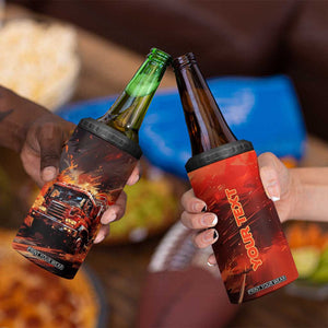 Fire Truck 4 in 1 Can Cooler Tumbler Personalized TS04 Print Your Wear