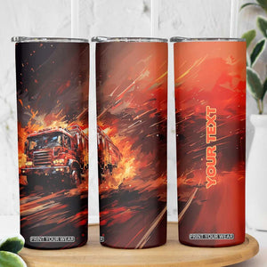 Fire Truck Skinny Tumbler Personalized TS04 Print Your Wear