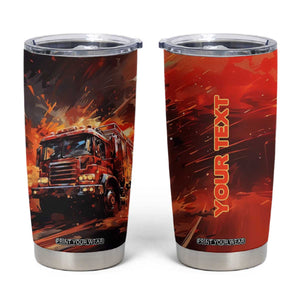 Fire Truck Tumbler Cup Personalized TS04 Multicolor Print Your Wear