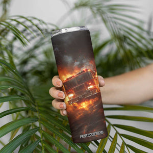 Firefighter Fire Truck Skinny Tumbler Personalized TS04 Print Your Wear