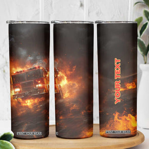 Firefighter Fire Truck Skinny Tumbler Personalized TS04 Print Your Wear