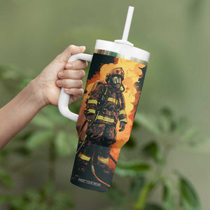 Firefighter Vintage Tumbler With Handle Personalized TS04 Print Your Wear