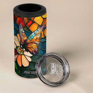 Butterfly Colorful Crystal Mosaic 4 in 1 Can Cooler Tumbler Personalized TS04 Print Your Wear