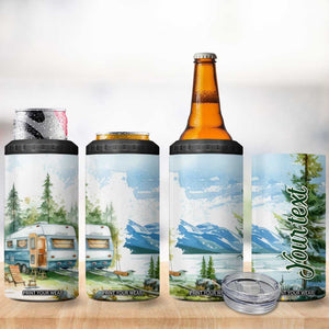 Camping Lover 4 in 1 Can Cooler Tumbler Personalized TS04 Print Your Wear