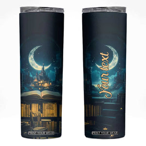 Book Opens New World Skinny Tumbler Personalized TS04 Multicolor Print Your Wear