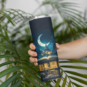 Book Opens New World Skinny Tumbler Personalized TS04 Print Your Wear