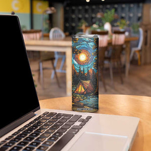 Camping Stained Glass Skinny Tumbler Personalized TS04 Print Your Wear