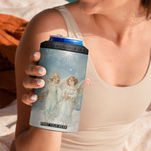 Faith Christmas Angels 4 in 1 Can Cooler Tumbler Personalized TS04 Print Your Wear