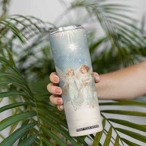Faith Christmas Angels Skinny Tumbler Personalized TS04 Print Your Wear