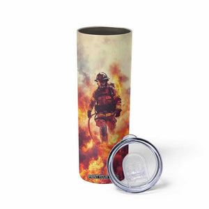 Firefighter Proud Skinny Tumbler Personalized TS04 Print Your Wear