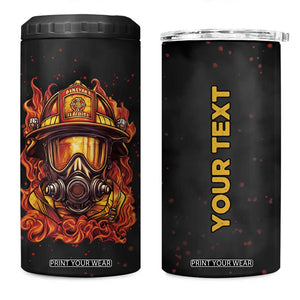 Firefighter Mask Vintage 4 in 1 Can Cooler Tumbler Personalized TS04 One Size: 16 oz Multicolor Print Your Wear