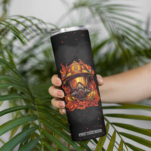 Firefighter Mask Vintage Skinny Tumbler Personalized TS04 Print Your Wear