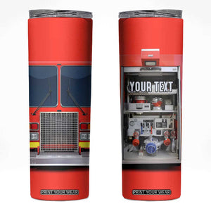 Firetruck Skinny Tumbler Personalized TS04 Multicolor Print Your Wear