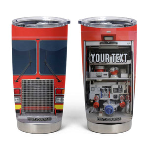 Firetruck Tumbler Cup Personalized TS04 Multicolor Print Your Wear
