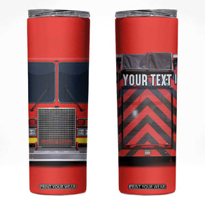 Firetruck Firefighter Skinny Tumbler Personalized TS04 Multicolor Print Your Wear