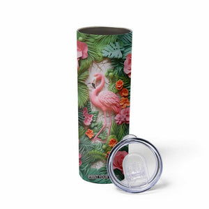 Flamingo Plaster Carving Skinny Tumbler Personalized TS04 Print Your Wear