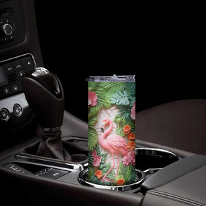 Flamingo Plaster Carving Skinny Tumbler Personalized TS04 Print Your Wear