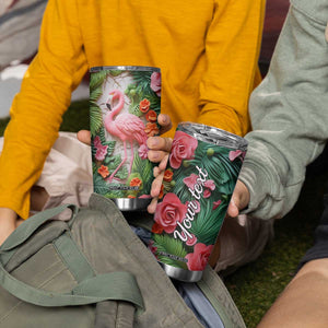 Flamingo Plaster Carving Tumbler Cup Personalized TS04 Print Your Wear