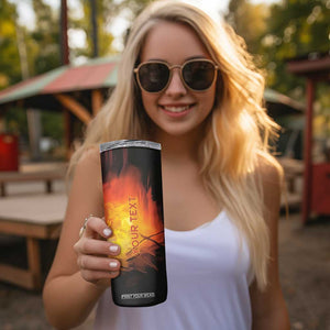 Firefighter Saves The Child Skinny Tumbler Personalized TS04 Print Your Wear