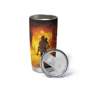 Firefighter Saves The Child Tumbler Cup Personalized TS04 Print Your Wear