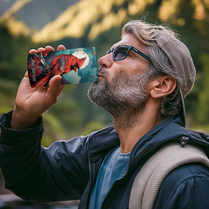 Retro Cardinal Flower 4 in 1 Can Cooler Tumbler Personalized TS04 Print Your Wear