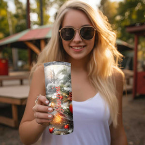 Cardinals Christmas Art Skinny Tumbler Personalized TS04 Print Your Wear