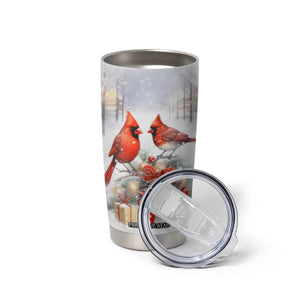 Cardinals Christmas Art Tumbler Cup Personalized TS04 Print Your Wear