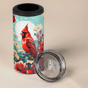 Cardinal Retro Style 4 in 1 Can Cooler Tumbler Personalized TS04 Print Your Wear