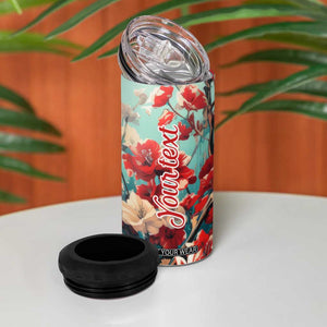 Cardinal Retro Style 4 in 1 Can Cooler Tumbler Personalized TS04 Print Your Wear