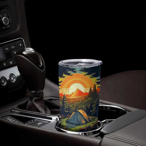 Camping Tent Vintage Tumbler Cup Personalized TS04 Print Your Wear
