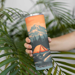 Retro Camping Tent Skinny Tumbler Personalized TS04 Print Your Wear
