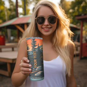 Retro Camping Tent Skinny Tumbler Personalized TS04 Print Your Wear