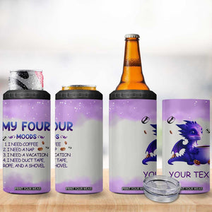 Dragon My Four Moods 4 in 1 Can Cooler Tumbler Personalized TS04 Print Your Wear