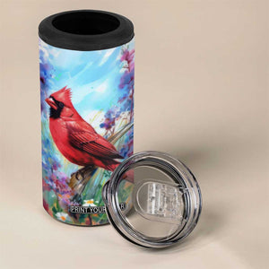 Cardinal Flower 4 in 1 Can Cooler Tumbler Personalized TS04 Print Your Wear