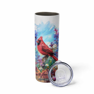 Cardinal Flower Skinny Tumbler Personalized TS04 Print Your Wear