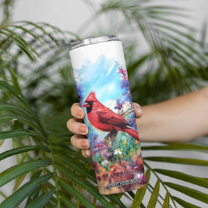 Cardinal Flower Skinny Tumbler Personalized TS04 Print Your Wear