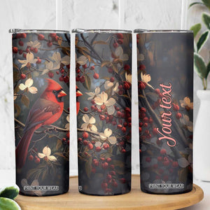 Cardinal Floral Skinny Tumbler Personalized TS04 Print Your Wear