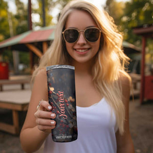 Cardinal Floral Skinny Tumbler Personalized TS04 Print Your Wear