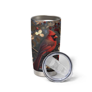 Cardinal Floral Tumbler Cup Personalized TS04 Print Your Wear
