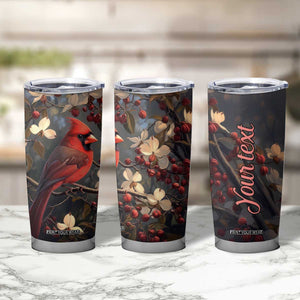 Cardinal Floral Tumbler Cup Personalized TS04 Print Your Wear