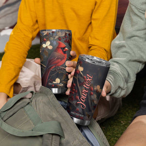 Cardinal Floral Tumbler Cup Personalized TS04 Print Your Wear