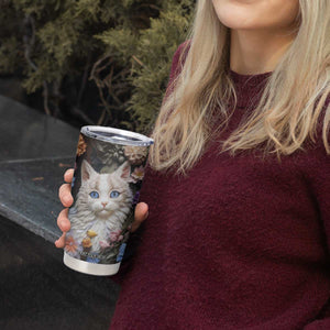 Cat Flowers Plaster Carving Tumbler Cup Personalized TS04 Print Your Wear