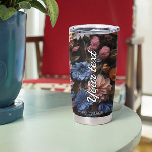 Cat Flowers Plaster Carving Tumbler Cup Personalized TS04 Print Your Wear