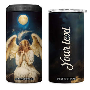 Faith Angel Star Night 4 in 1 Can Cooler Tumbler Personalized TS04 One Size: 16 oz Multicolor Print Your Wear