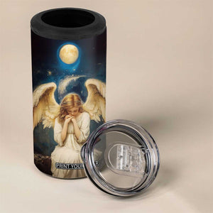 Faith Angel Star Night 4 in 1 Can Cooler Tumbler Personalized TS04 Print Your Wear