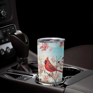 Cardinal Vintage Flower Tumbler Cup Personalized TS04 Print Your Wear
