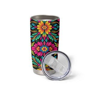 Gardening Mexican Flower Pattern Tumbler Cup Personalized TS04 Print Your Wear